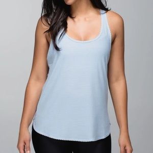 Lululemon Tank Top Striped Scalloped Trim